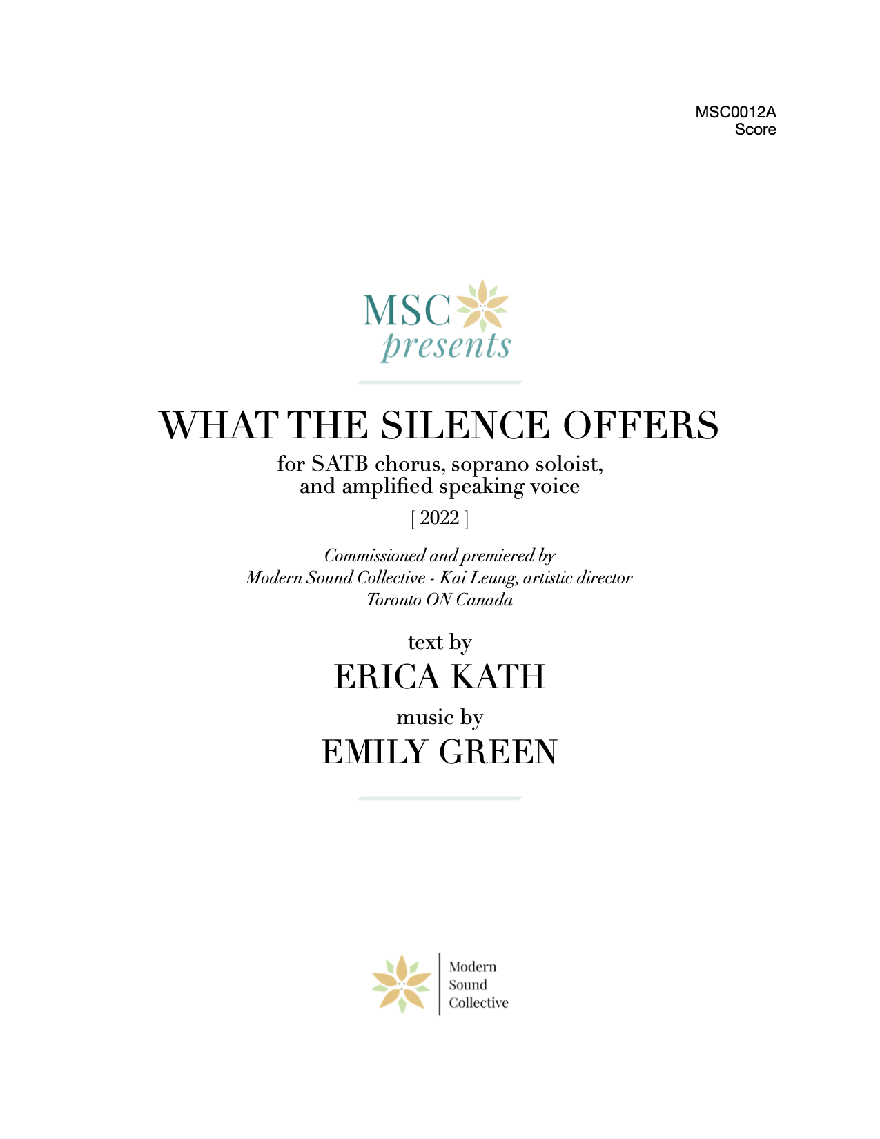 What the Silence Offers