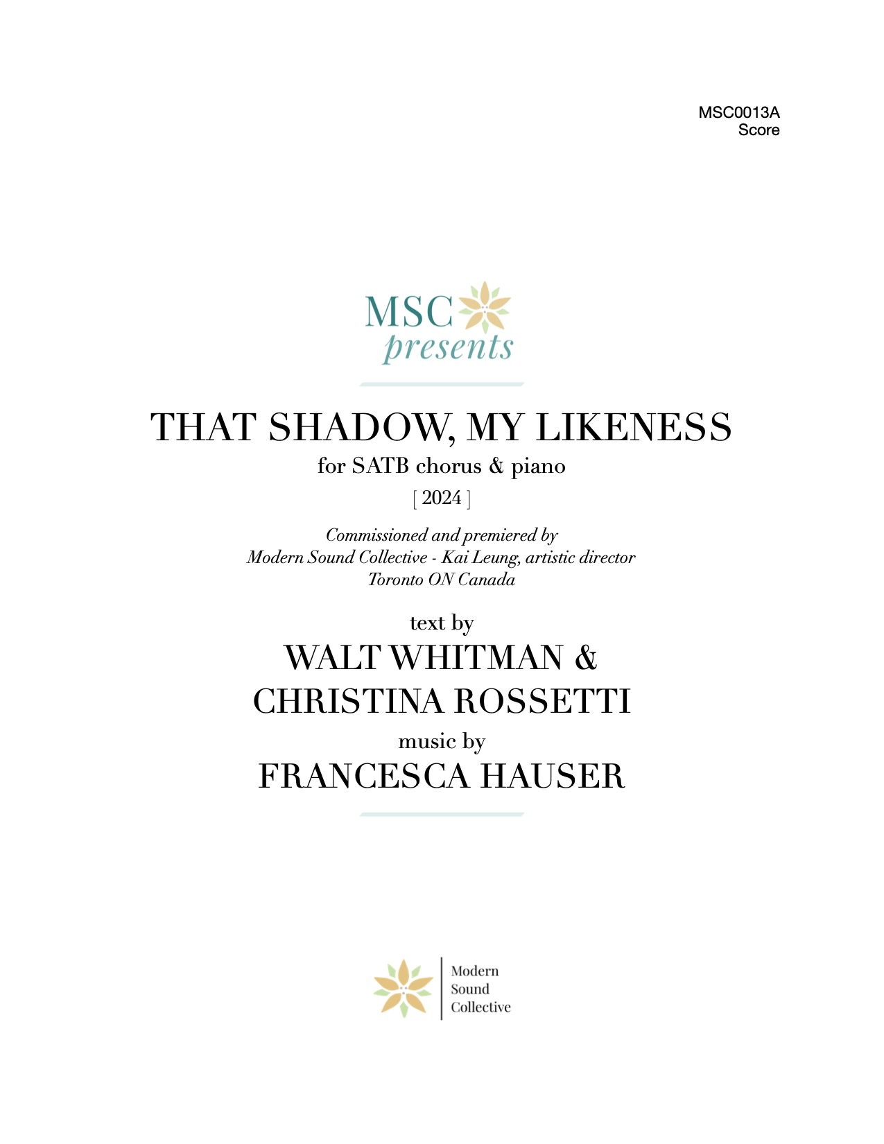 That Shadow, My Likeness