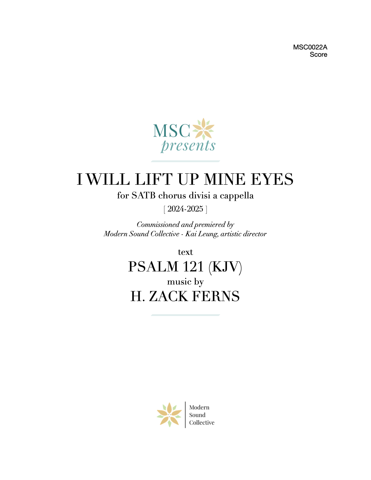 I Will Lift Up Mine Eyes