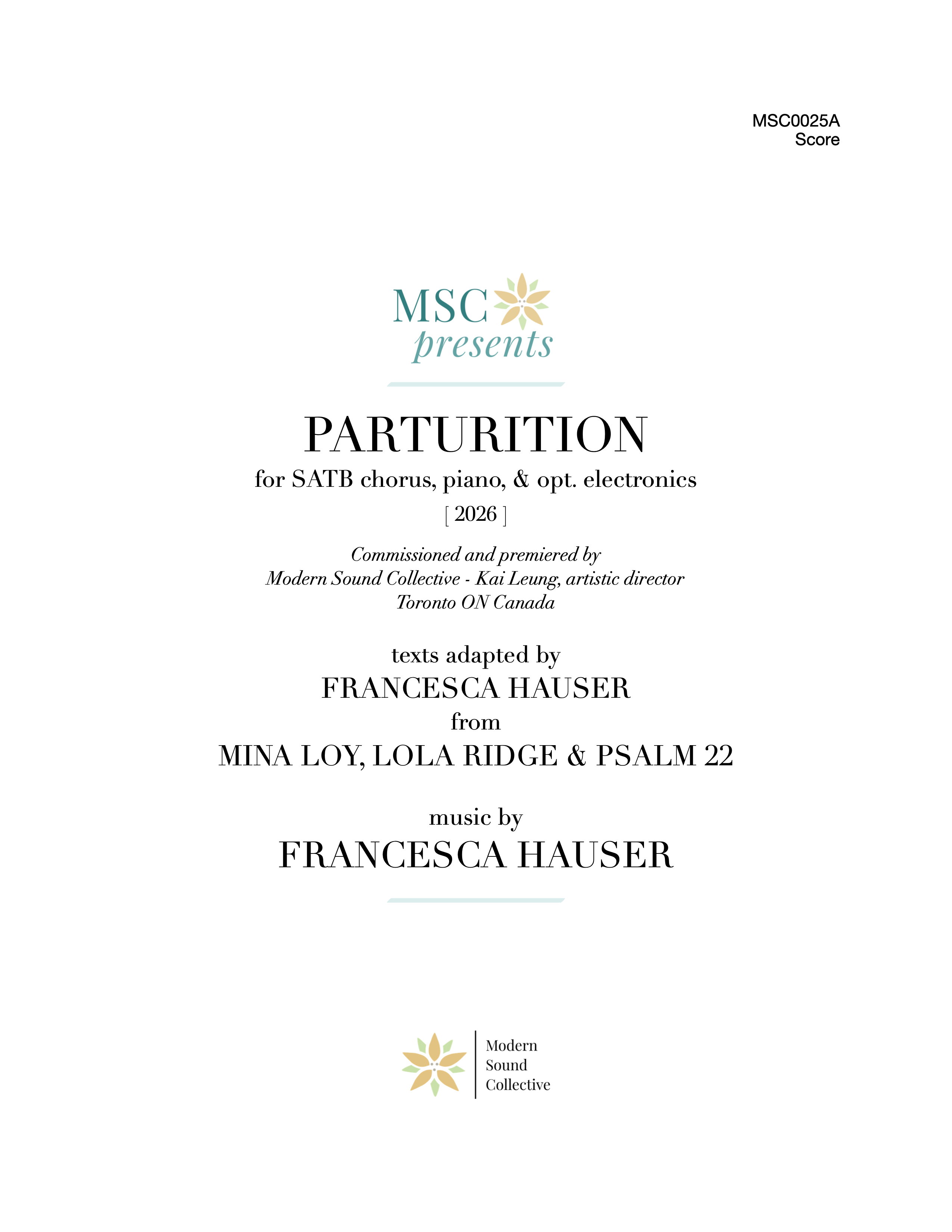 Parturition [Full Score]