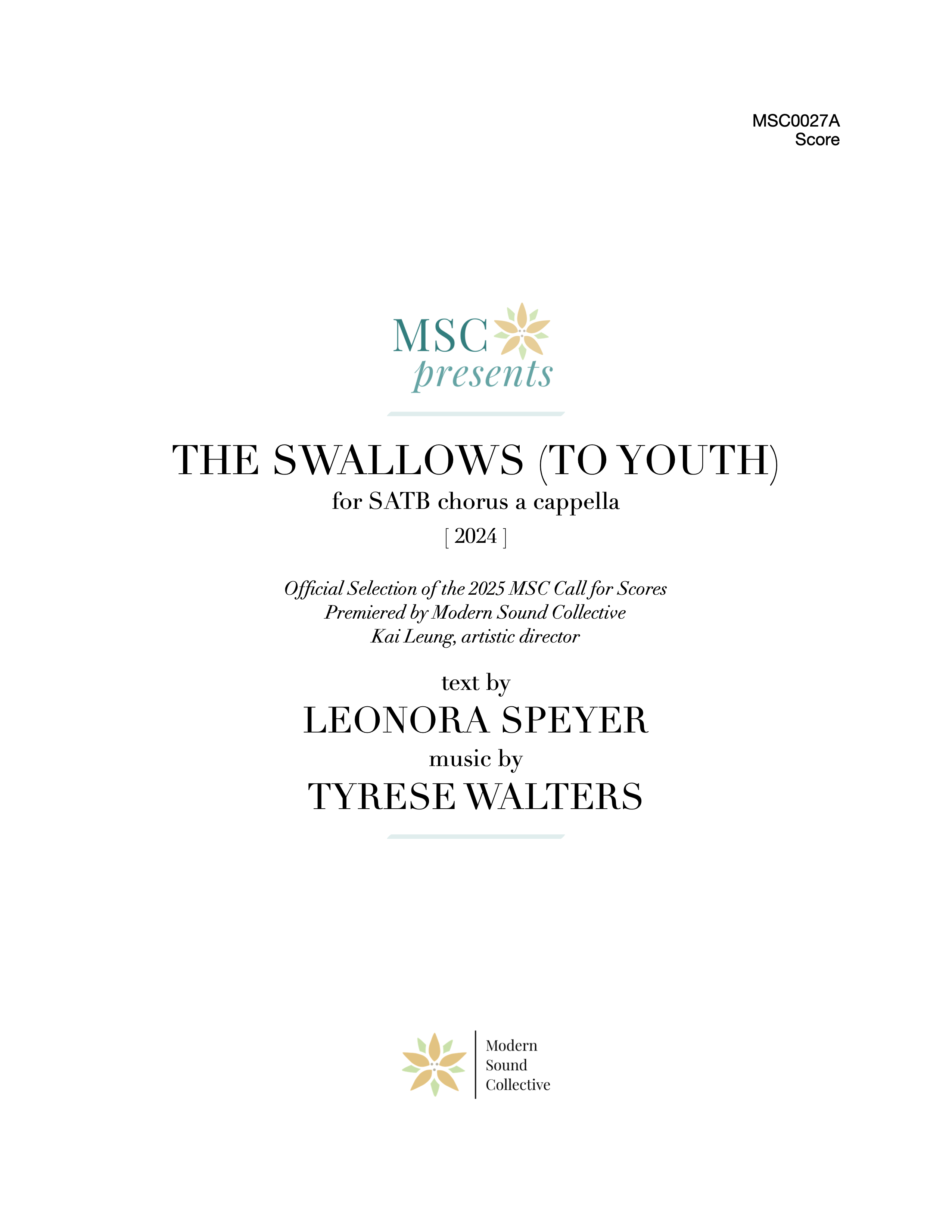 The Swallows (To Youth)